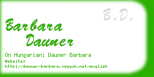barbara dauner business card